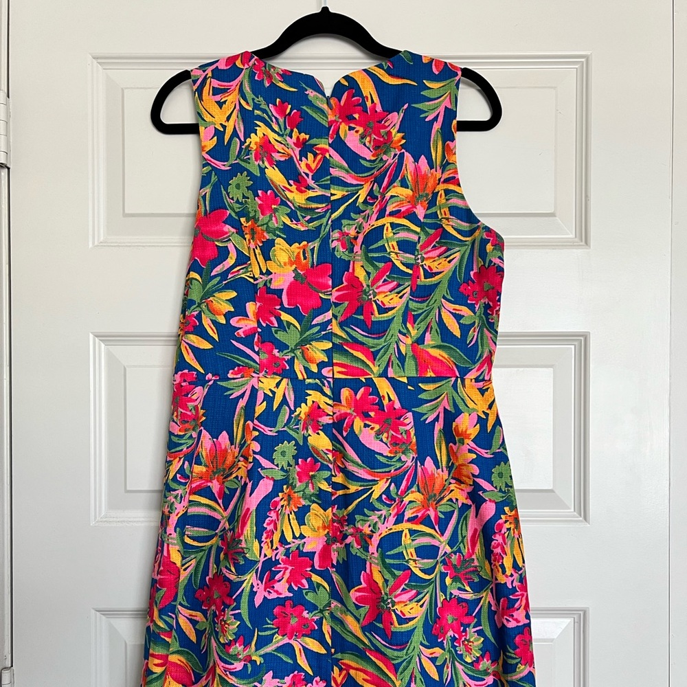 J. Crew Blue Floral Shift Dress 12